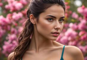 A Portrait Of Breathtakingly Gorgeous, Exotic, Beautiful Woman. photo