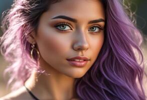 A Portrait Of Breathtakingly Gorgeous, Exotic, Beautiful Woman. photo