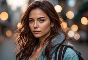A Portrait Of Breathtakingly Gorgeous, Exotic, Beautiful Woman. photo