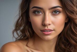 A Portrait Of Breathtakingly Gorgeous, Exotic, Beautiful Woman. photo