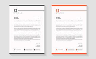 Letterhead for corporate project design. Set to print. modern business letterhead in abstract design. Elegant template design in minimalist vector