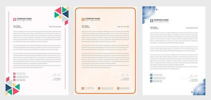 Modern Creative and Clean business style letterhead bundle of your corporate project design. Set to print. modern business letterhead in abstract design. Elegant template design vector