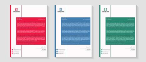 letterhead bundle of your corporate project design. Set to print. modern business letterhead in abstract design. Elegant template design in minimalist vector