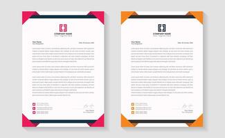 Modern clean business style letterhead of your corporate project design. Set to print. modern business letterhead in abstract design. Elegant template design in minimalist vector