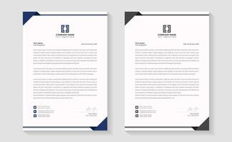 Clean business style letterhead bundle of your corporate project design. Set to print. modern business letterhead in abstract design. Elegant template design in minimalist vector