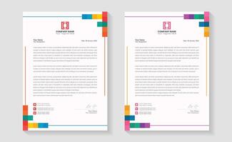Modern clean style letterhead bundle of your corporate project design. Set to print. modern business letterhead in abstract design. Elegant template design in minimalist vector