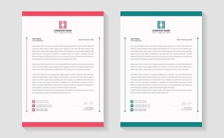 Modern clean business style letterhead bundle of corporate project design. Set to print. modern business letterhead in abstract design. Elegant template design in minimalist vector