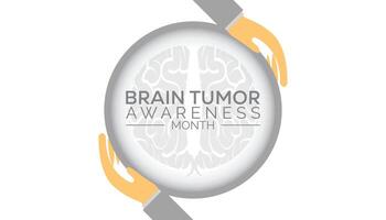 Brain Tumor Awareness Month observed every year in May. Template for background, banner, card, poster with text inscription. vector
