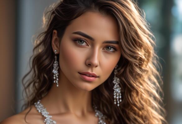 A Portrait Of Breathtakingly Gorgeous, Exotic, Beautiful Woman.