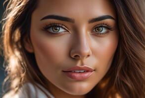 A Portrait Of Breathtakingly Gorgeous, Exotic, Beautiful Woman. photo
