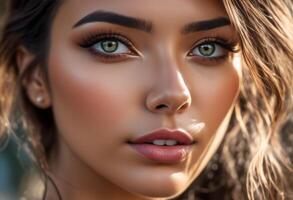 A Portrait Of Breathtakingly Gorgeous, Exotic, Beautiful Woman. photo