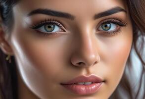 A Portrait Of Breathtakingly Gorgeous, Exotic, Beautiful Woman. photo