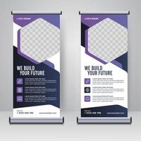 Corporate rollup or X banner design template vector
