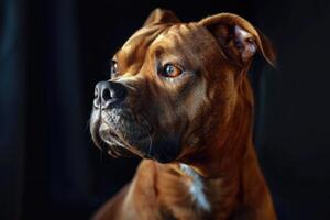 Portrait of a pit bull dog. photo