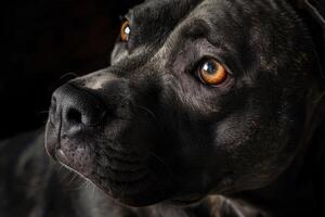 Portrait of a pit bull dog. photo