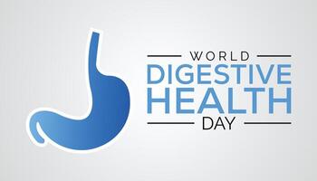 World Digestive Health Day observed every year in May 29. Template for background, banner, card, poster with text inscription. vector