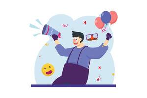 April Fools Flat Illustration Design vector