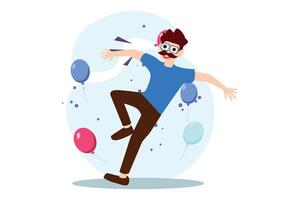 April Fools Flat Illustration Design vector