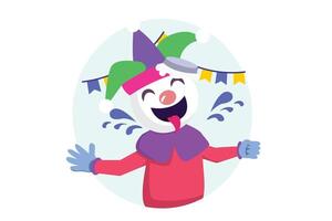 April Fools Flat Illustration Design vector