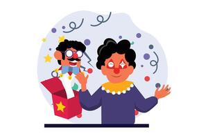 April Fools Flat Illustration Design vector