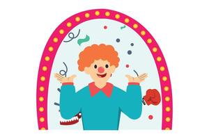 April Fools Flat Illustration Design vector