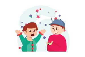 April Fools Flat Illustration Design vector