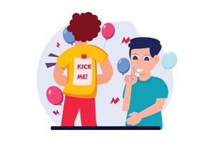 April Fools Flat Illustration Design vector