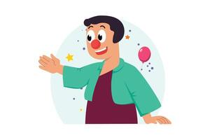 April Fools Flat Illustration Design vector