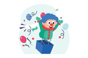 April Fools Flat Illustration Design vector