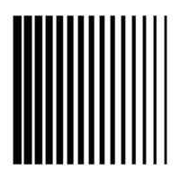 Horizontal line pattern. From thin line to thick. Parallel stripe. Black streak on white background. Abstract retro striped halftone background. illustration. vector