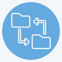 Icon File Sharing. related to Remote Working symbol. blue eyes style. simple design illustration vector