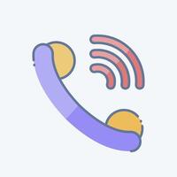 Icon Calling. related to Remote Working symbol. doodle style. simple design illustration vector