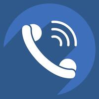 Icon Calling. related to Remote Working symbol. long shadow style. simple design illustration vector
