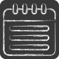 Icon Schedulling. related to Remote Working symbol. chalk Style. simple design illustration vector