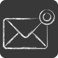 Icon Notification. related to Remote Working symbol. chalk Style. simple design illustration vector