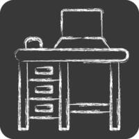 Icon Workplace. related to Remote Working symbol. chalk Style. simple design illustration vector