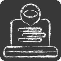 Icon Employee Monitoring. related to Remote Working symbol. chalk Style. simple design illustration vector