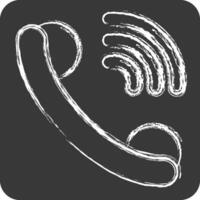 Icon Calling. related to Remote Working symbol. chalk Style. simple design illustration vector