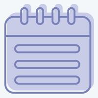 Icon Schedulling. related to Remote Working symbol. two tone style. simple design illustration vector