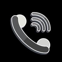 Icon Calling. related to Remote Working symbol. glossy style. simple design illustration vector
