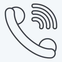 Icon Calling. related to Remote Working symbol. line style. simple design illustration vector