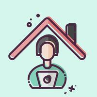 Icon Distance Learning. related to Remote Working symbol. MBE style. simple design illustration vector