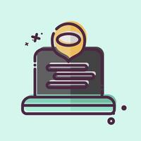 Icon Employee Monitoring. related to Remote Working symbol. MBE style. simple design illustration vector