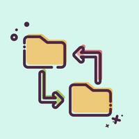 Icon File Sharing. related to Remote Working symbol. MBE style. simple design illustration vector