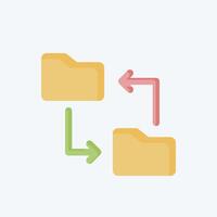 Icon File Sharing. related to Remote Working symbol. flat style. simple design illustration vector