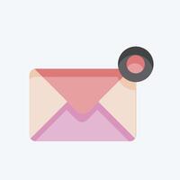 Icon Notification. related to Remote Working symbol. flat style. simple design illustration vector