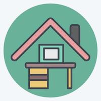 Icon Remote Work. related to Remote Working symbol. color mate style. simple design illustration vector