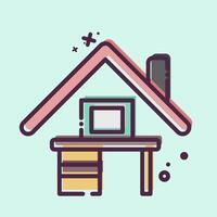 Icon Remote Work. related to Remote Working symbol. MBE style. simple design illustration vector