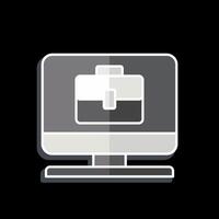 Icon Remote Worker. related to Remote Working symbol. glossy style. simple design illustration vector