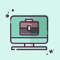 Icon Remote Worker. related to Remote Working symbol. MBE style. simple design illustration vector